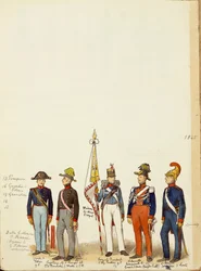 Mundury wojskowe, Quinto Cenni, kolorowa tablica