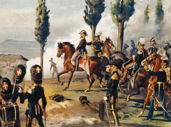 Wiktor Emanuel II w bitwie pod Custozą, 24 czerwca