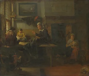 Wnętrze warsztatu krawieckiego, ok. godz. 1660