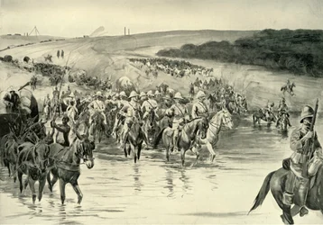 „Lord Roberts i jego armia przekraczają Wall River”, 1901.