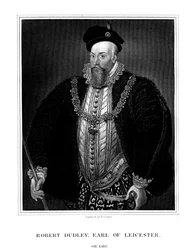 Robert Dudley, 1. hrabia Leicesteru, faworyt królowej Anglii Elżbiety I, 1823.