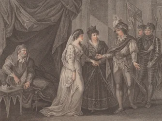 Zawarcie traktatu z Troye, w którym Henryk V, król Anglii, otrzymuje pr..., 1788.