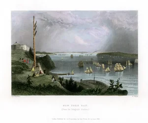 Zatoka Nowojorska widziana ze stacji Telegraph, USA, 1838.