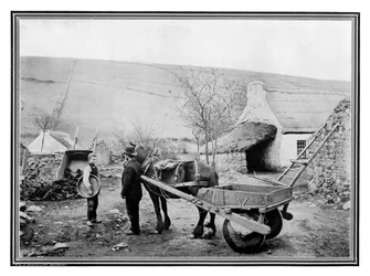 Stary irlandzki samochód z niskim oparciem, 1901.