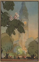 Wieża Metropolitalna w letni wieczór, 1914 r.