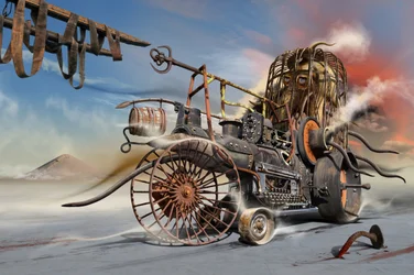 Steampunkowa maszyna pustynna