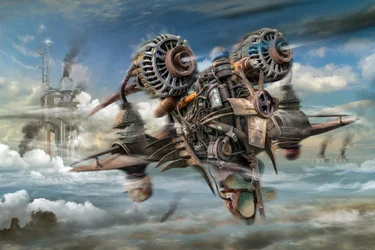 Steampunkowa maszyna latająca