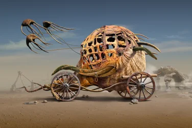 Surrealistyczny rydwan pustynny