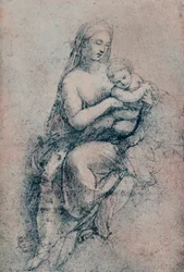 Dziewica z Dzieciątkiem, studium do Madonna di Foligno, ok. 1511. 1903