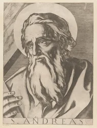 Święty Andrzej Św. Andrzej (tytuł na obiekcie) Chrystus, Maryja en de twaalf apostelen (tytuł serii) Święte Kolegium Apostolskie (tytuł serii)