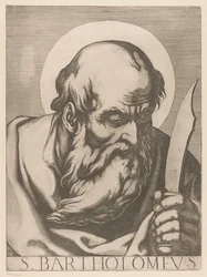 św. Bartłomieja S. Bartłomiej (tytuł na obiekcie) Chrystus, Maryja i Dwunastu Apostołów (tytuł serii) Il sacrato collegio apostolico (tytuł serii)