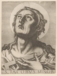Heilige Jakobus de Mindere Św. Jakub Mniejszy (tytuł na obiekcie) Chrystus, Maryja en de twaalf apostelen (tytuł serii) Święte Kolegium Apostolskie (tytuł serii)