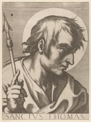 Święty Tomasz Święty Tomasz (tytuł na obiekcie) Chrystus, Maryja en de twaalf apostelen (tytuł serii) Święte Kolegium Apostolskie (tytuł serii)