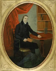 Portret zegarmistrza z Connecticut, ca. 1800.