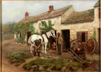 Kuźnia, koniec mostu Hexham, 1885