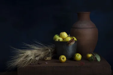 Martwa natura z jesiennymi zbiorami