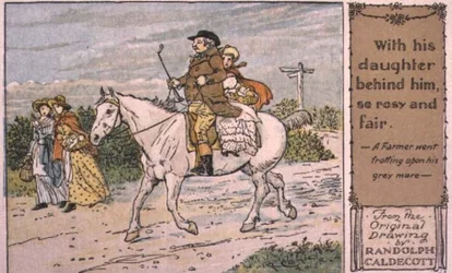 Rolnik kłusował po swojej szarej klaczy