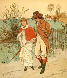 Dwoje młodych kochanków na pasie, ok. 1880 r.