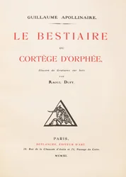 Frontispis książki "Le Bestiaire ou Cortège d