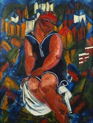 Duża kobieta kąpiąca się; Le Grande Baigneuse