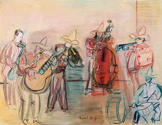 Mexican Jazz (akwarela i gwasz na papierze)