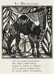 Dromader, ilustracja z książki "Bestiarium albo procesja Orfeusza