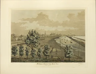 Michigan Avenue z Park Row w roku 1865