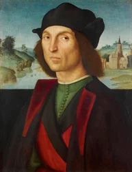 Portret mężczyzny par Raphael (1483-1520), ok. 1502-1504 - Olej na desce, 47,5x37,2 - Muzeum Liechtensteinu