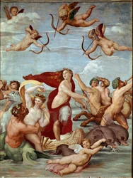 Triumf Galatee Fresco autorstwa Rafaela (Raffaello Sanzio 1483-1520). 1511 (świeży)