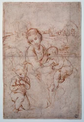 Studium Matki Boskiej księcia Esterhazy - rysunek, ok. 1507-1508
