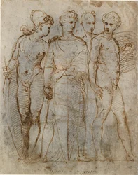 Grupa wojowników św. Jerzy Donatello w Orsanmichele w centrum, początek XVI w.