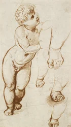 Recto: Dzieciątko Chrystus i inne studia, 1500-1520