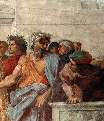 Spór, ze Stanza della Segnatura, 1508-11 (detal z 168791)
