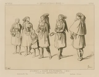 Niemieckie stroje narodowe - Księstwo Sachsen-Altenburg (1815)