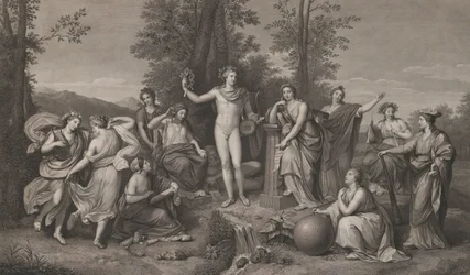 Apollo i Muzy na Parnasie, 1784