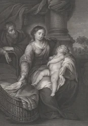 Święta Rodzina z Dzieciątkiem Chrystusowym śpiącym na kolanach Dziewicy, ok. godz. 1778-86