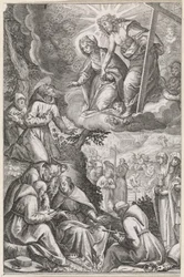 Chrystus i Dziewica Maryja ukazują się św. Franciszkowi i jego zakonowi