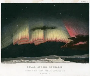 Aurora Borealis lub Northern Lights, forma kurtyny 1839. [1872]