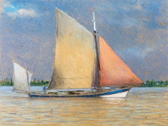Filadière u ujścia rzeki Gironde (pastel na papierze)