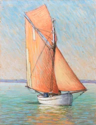 Filadière u ujścia rzeki Gironde (pastel na papierze)