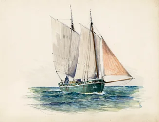 Gabare (lub gabarre) (gwasz na papierze)