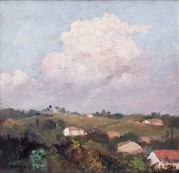 Krajobraz z chmurami