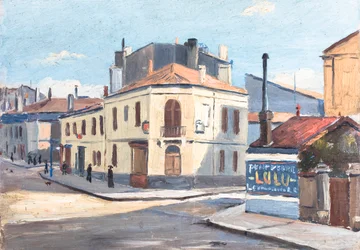 Rue a Bordeaux (olej na drewnie)