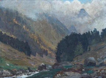 Vallee de Lutour, 8-9-1939 (olej na drewnie)