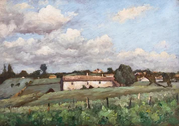 Winnice (Côtes de Bourg) w Bayon (olej na drewnie)