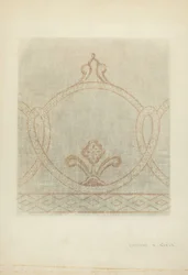 Malowidło ścienne Rysunek renowacji, ok. 1930 r. 1940.