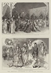 Pantomimy bożonarodzeniowe w londyńskich teatrach (rycina)