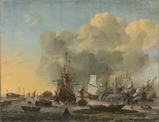 Uszczelnianie statków w Bothuisje na Het IJ w Amsterdamie
