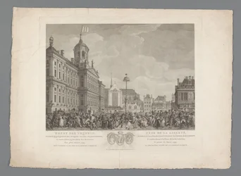 Święto Wolności na placu Dam w Amsterdamie, 4 marca 1795 r. Święto Wolności obchodzone z okazji inauguracji Drzewa Wolności w Amsterdamie, na Placu Rewolucji, 4 marca 1795 r. Pierwszy Rok Wolności Batawów / Fête de la L