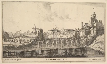 St. Antonis Poort, Amsterdam, połowa XVII wieku.